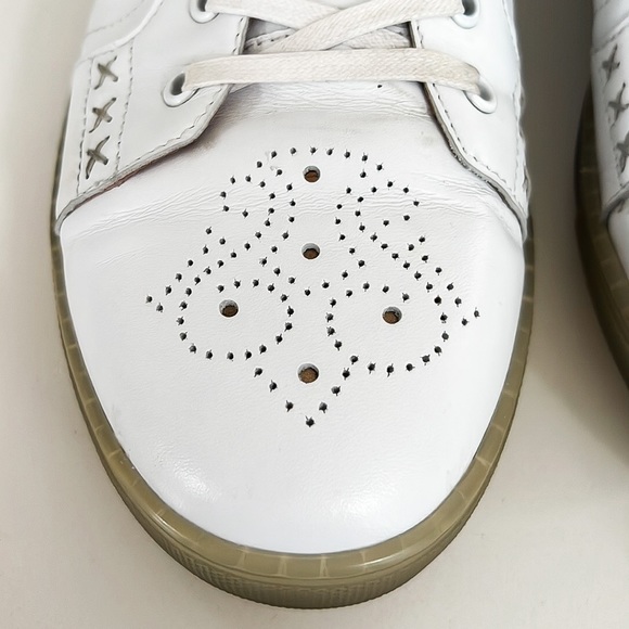 Zanzara Drum White Soft Lace Up Leather Sneakers Men’s Sz 10.5 - Picture 5 of 16